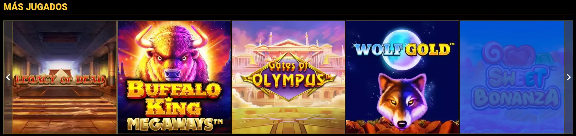 Mega Casino tragamonedas populares